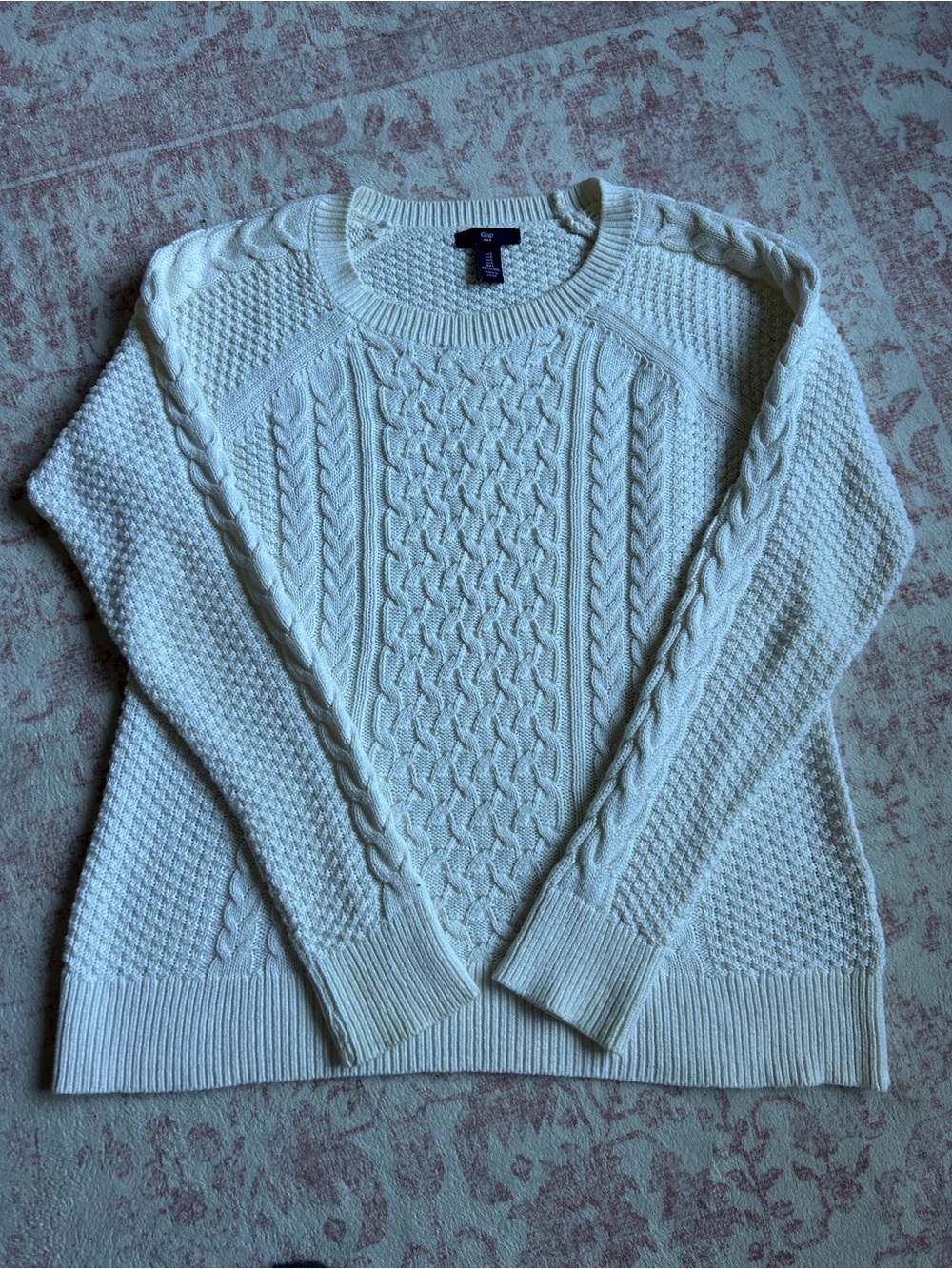 Cream Cable Knit Sweater